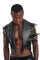 black Leather collar with feathers by Love Khaos