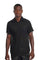man wearing a black chiffon shirt from Love Khaos.
