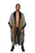 Man wearing a gold and black velvet kimono from Love Khaos.