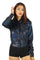 womens velvet bomber jacket in holographic black from Love Khaos