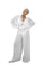 The Oasis Sheer Chiffon Jumpsuit in Porcelain White From Love Khaos Resort Wear Brand.