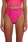 Bliss High Cut Hot Pink Rave Bottoms with reflective panel from Love Khaos