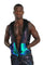 Mens sleeveless hoodie in holographic black panther velvet from Love Khaos.