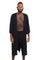 Soft Black Mens kimono robe from Ekoluxe
