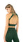 Dark Green Loungewear Bralette made from eco friendly recycled plastic by Ekoluxe sustainable loungewear brand