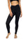a woman wearing black cross over waist leggings from Ekoluxe