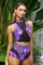 Ooh La La Purple Rave Top from Love Khaos Festival Clothing Brand
