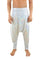 Mens rave harem pants in frosted holographic white from Love Khaos Rave Clothing Website