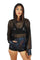 Black mesh hoodie pullover sweatshirt from Love Khaos