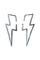 Lightning Bolt Earring Cuffs From Love Khaos Festival Clothing Brand