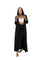 Black kimono wrap dress by Ekoluxe sustainable loungewear