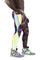 Rainbow reflective and holographic mens festival leggings by Love Khaos mens Festival clothing brand.