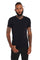 V neck mens black slim fit t shirt from Ekoluxe