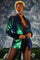 Womens Iridescent Green Sequin Blazer Tailcoat from Love Khaos Festival Clothing Brand.
